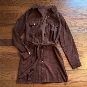 Long Sleeve corduroy Dress